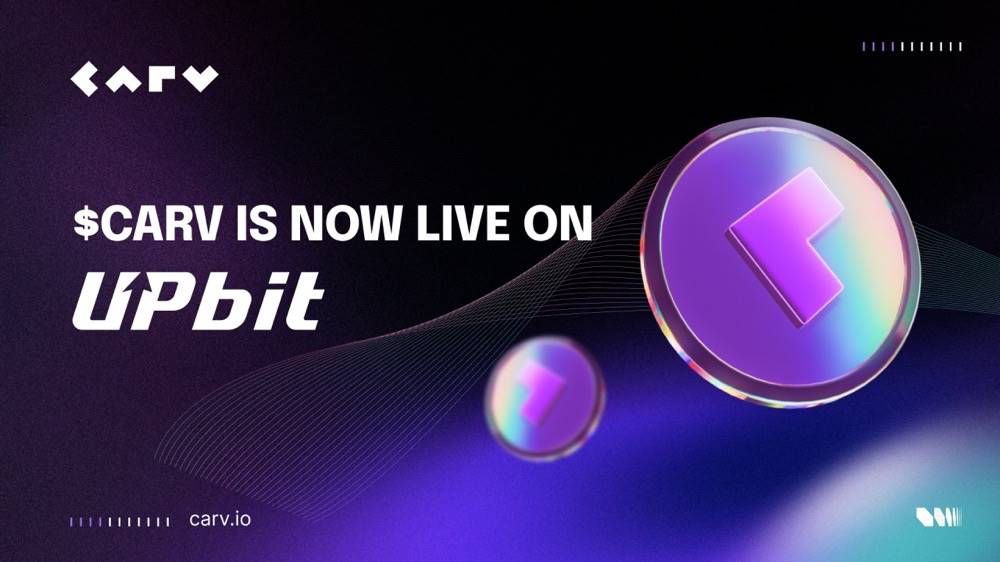 CARV 在 Upbit 上市，CARV 的 FDV 超 11 亿美元