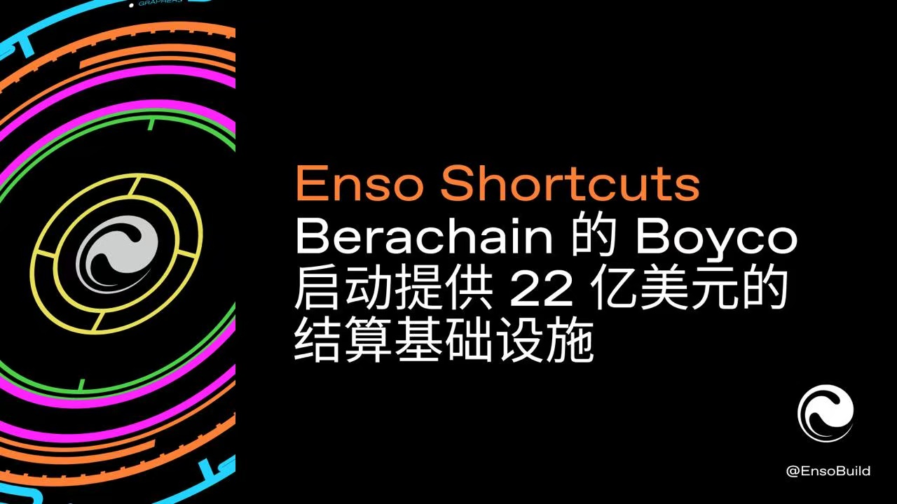 Enso Shortcuts Berachain 的 Boyco 启动提供 22 亿美元的结算基础设施