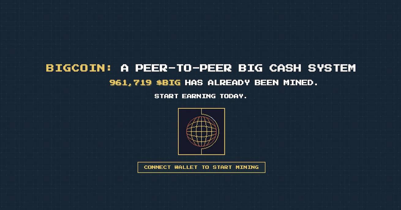 交互指南：详解两天破千万美元市值的挖矿链游 BIGCOIN