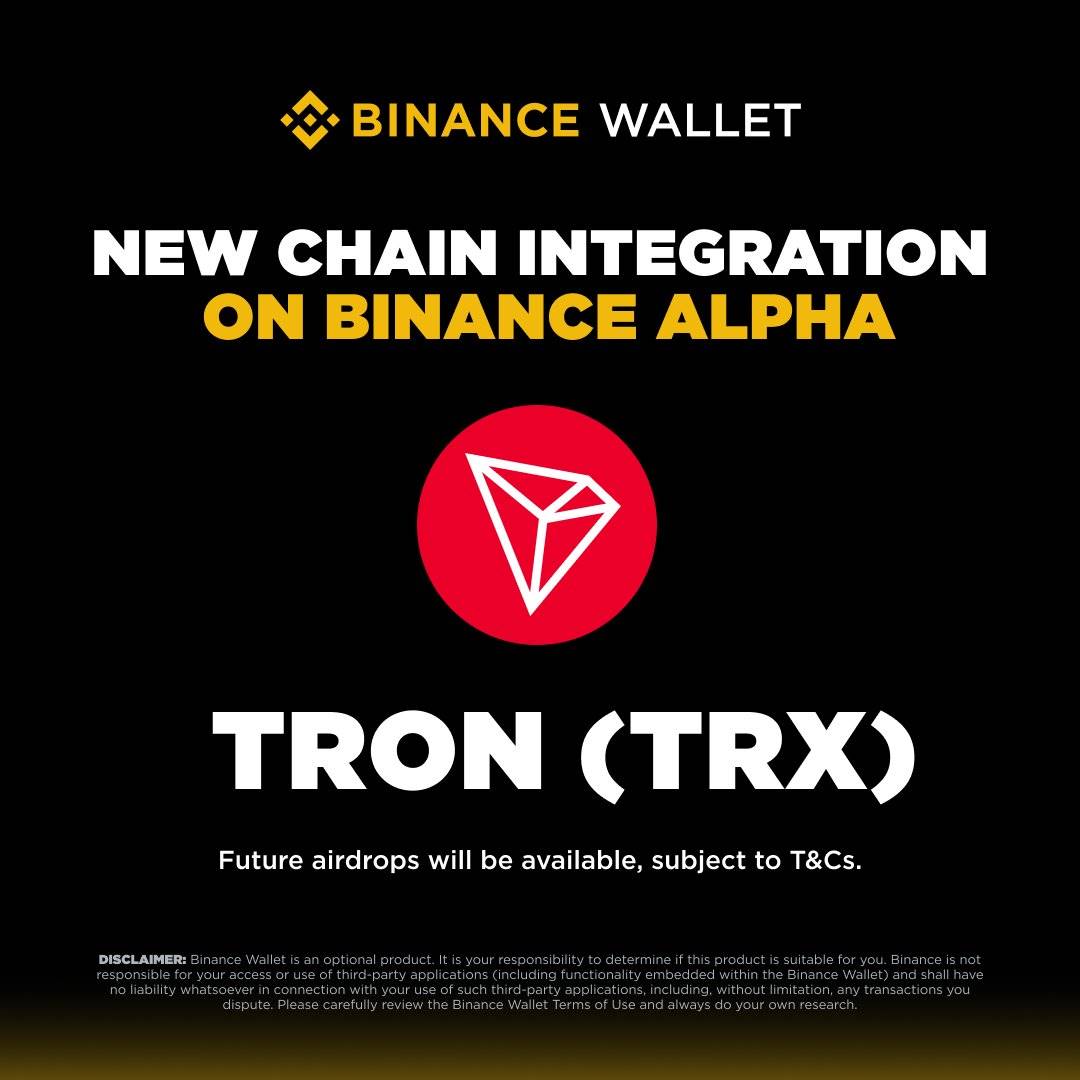 波场TRON生态新升级:NFT、PePe、SUNDOG登陆Binance Alpha,无缝接入Binance钱包激活生态循环