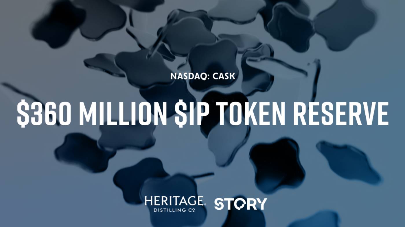 Story 携手美国上市公司 Heritage Distilling 启动 3.6 亿美元 $IP 代币储备策略,获 a16z crypto 等顶级风投支持
